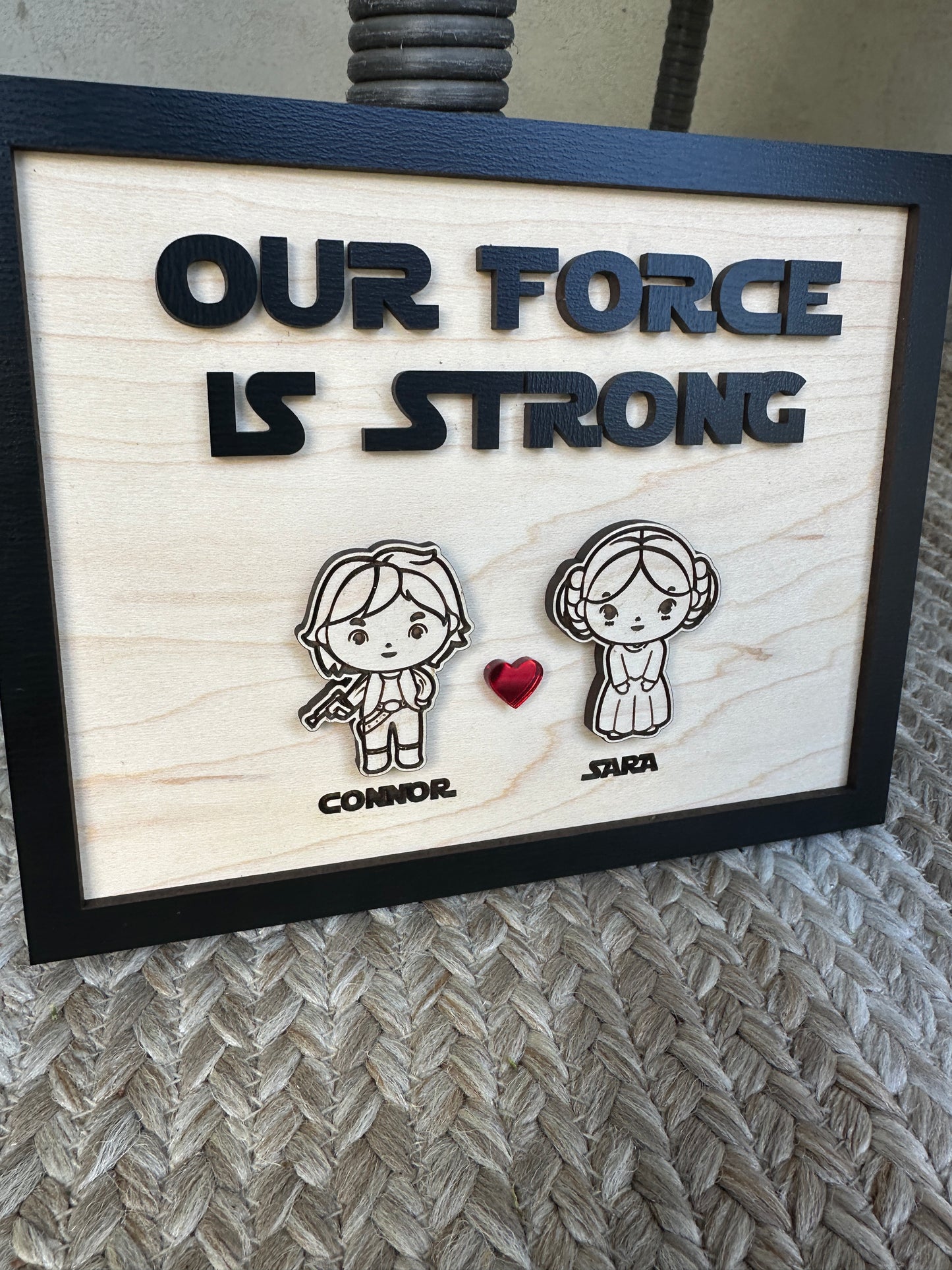 Star Wars Inspired Personalized Family Sign - Our Force is Strong