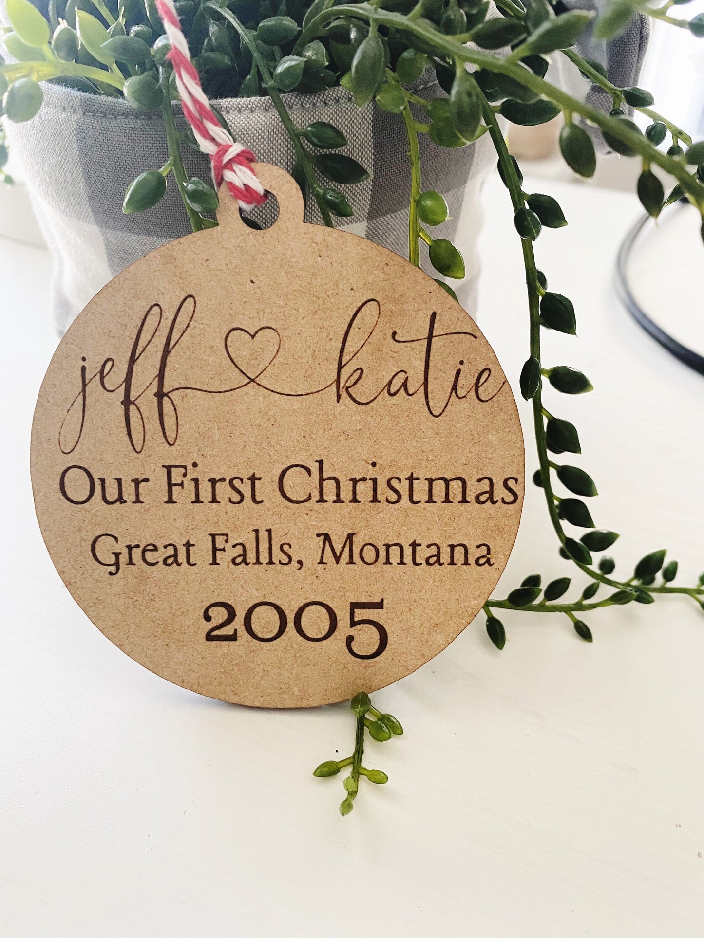 Engraved Map Ornament - Personalized - Christmas - First Christmas