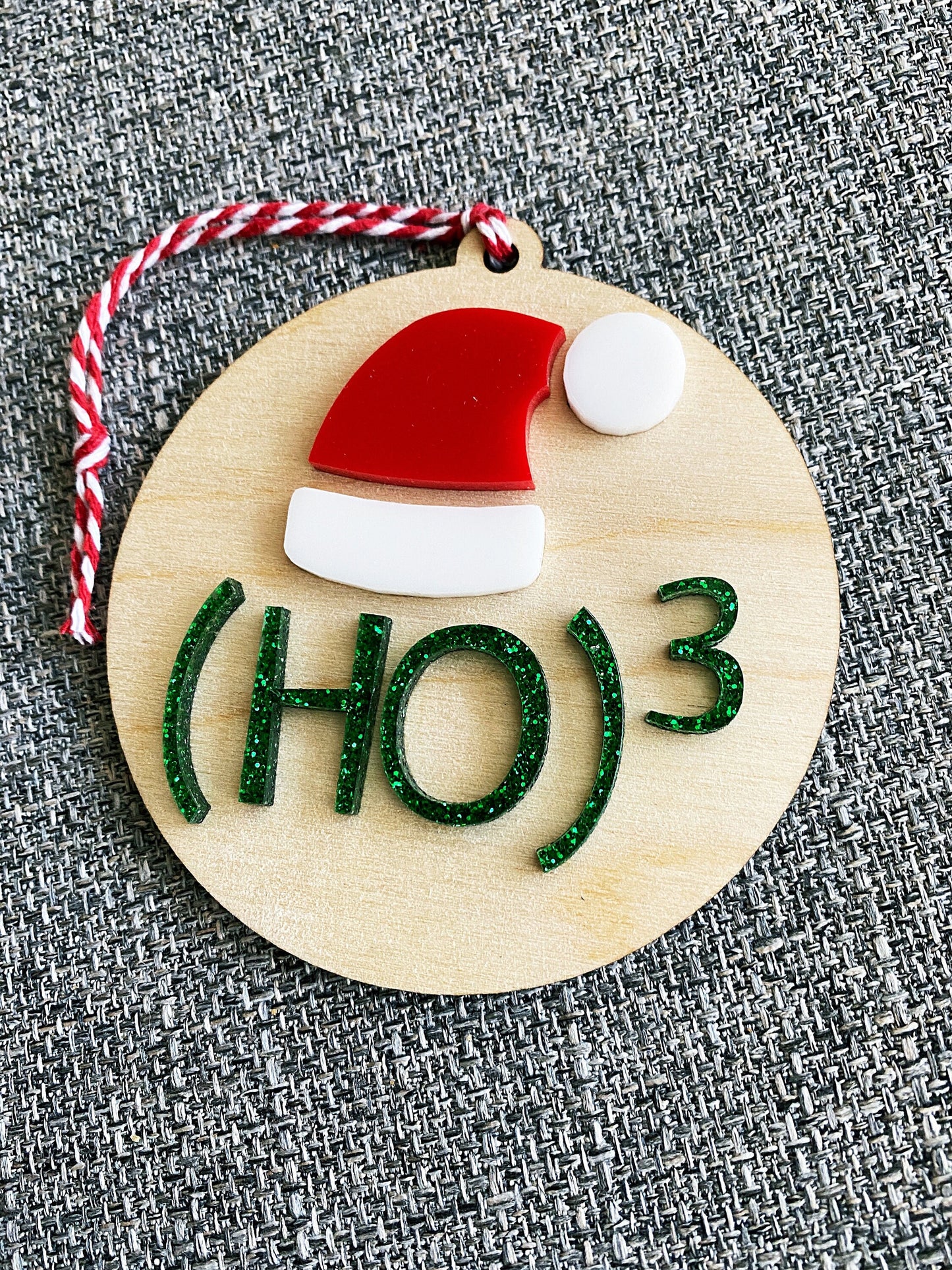 Ho Ho Ho - Ho to the third POWER - Christmas Ornament - Sassy - Santa